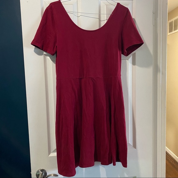 Red skater dress - Picture 2 of 4